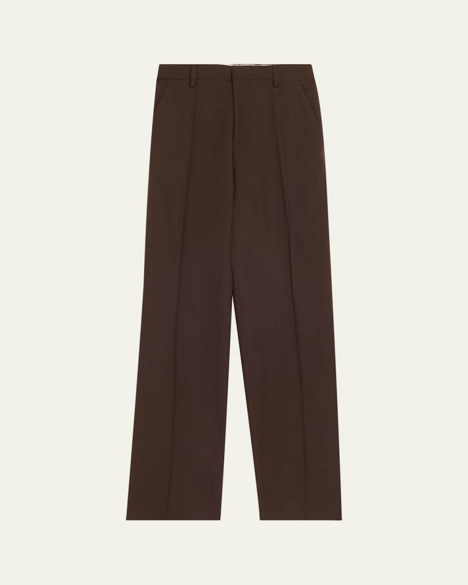 Straight Leg Wool Pants